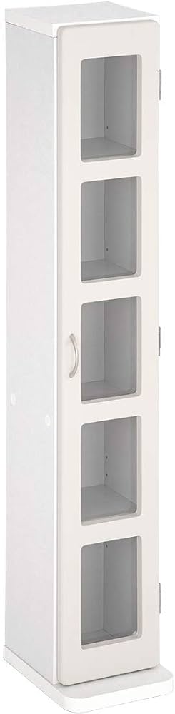 Amazon｜ぼん家具 cdラック スリム 本棚 dvdラック 扉付き 幅20×奥行25