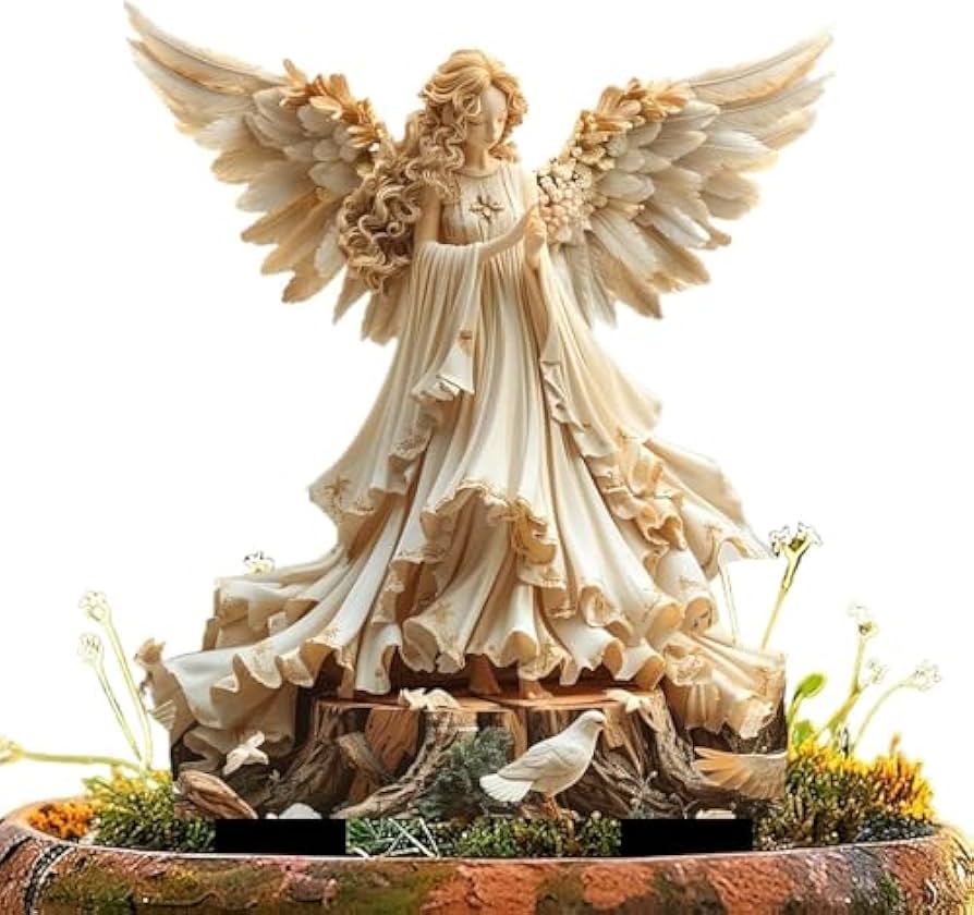 Amazon.co.jp: Brfveob エンジェルガーデン像,天使の像 | 天使の像鳩に