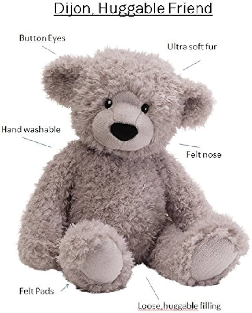 Amazon.co.jp: Gund Dijon グレー テディベア 17インチ ぬいぐるみ