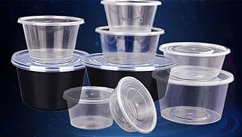 Amazon.co.jp: 使い捨て 50個-蓋付き使い捨て食品保存容器 電子レンジ