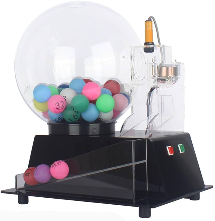Amazon.co.jp: 電気宝くじボールマシン、自動宝くじ抽選機、60ボール