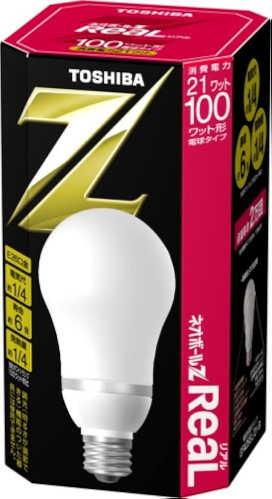 Amazon | TOSHIBA ネオボールZリアル A形 100ワットタイプ 電球色