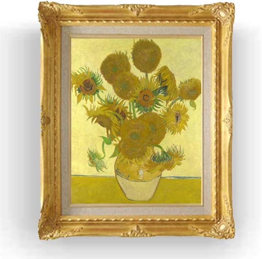 Amazon.co.jp: ゴッホ ひまわり F6 油絵直筆仕上げ｜ 絵画 6号 複製画