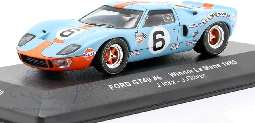 Amazon | イクソ(IXO) ミニカー 1/43 フォード GT40 ガルフ 1969