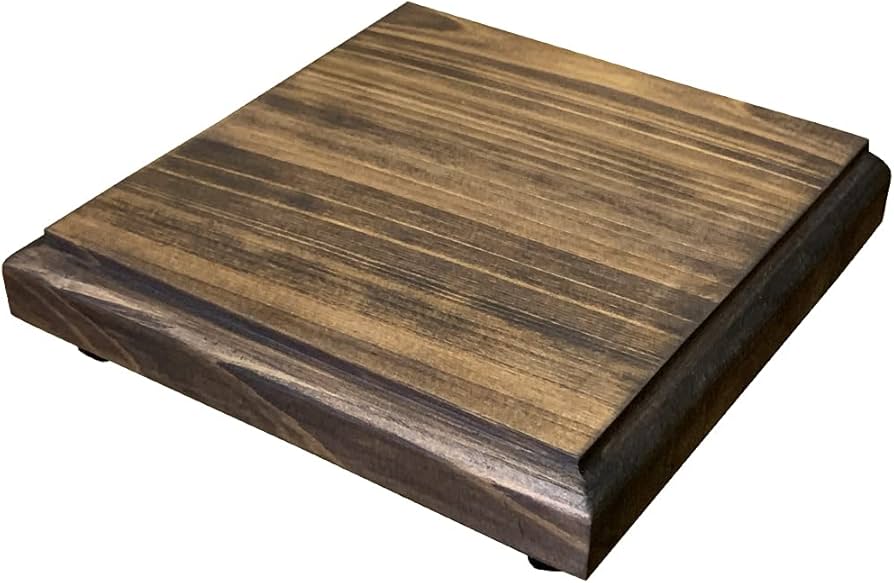 Amazon.co.jp: 台座 飾り台 ダークブラウン 13×13×3cm ディスプレイ