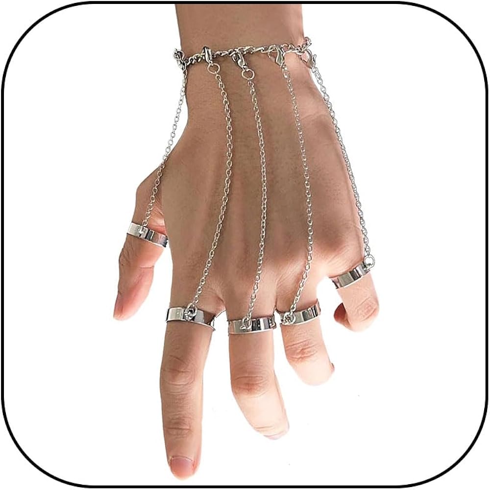 Hand Chain Ring Bracelet Hand Chain Punk Bracelet Hand Chain