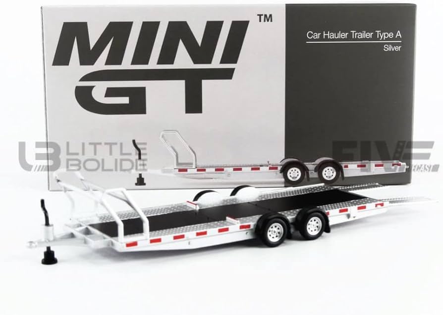 Amazon | MINI GT 1/64 カーキャリアトレーラー タイプA シルバー 完成