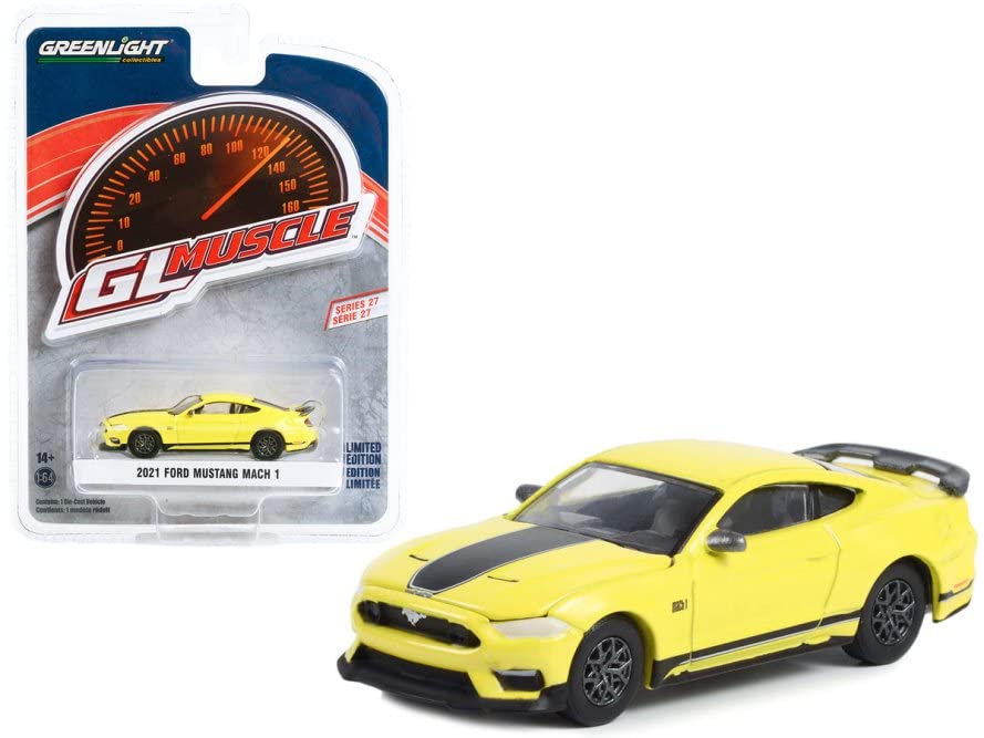 Amazon.com: 2021 Ford Mustang Mach 1, Yellow - Greenlight 13320F