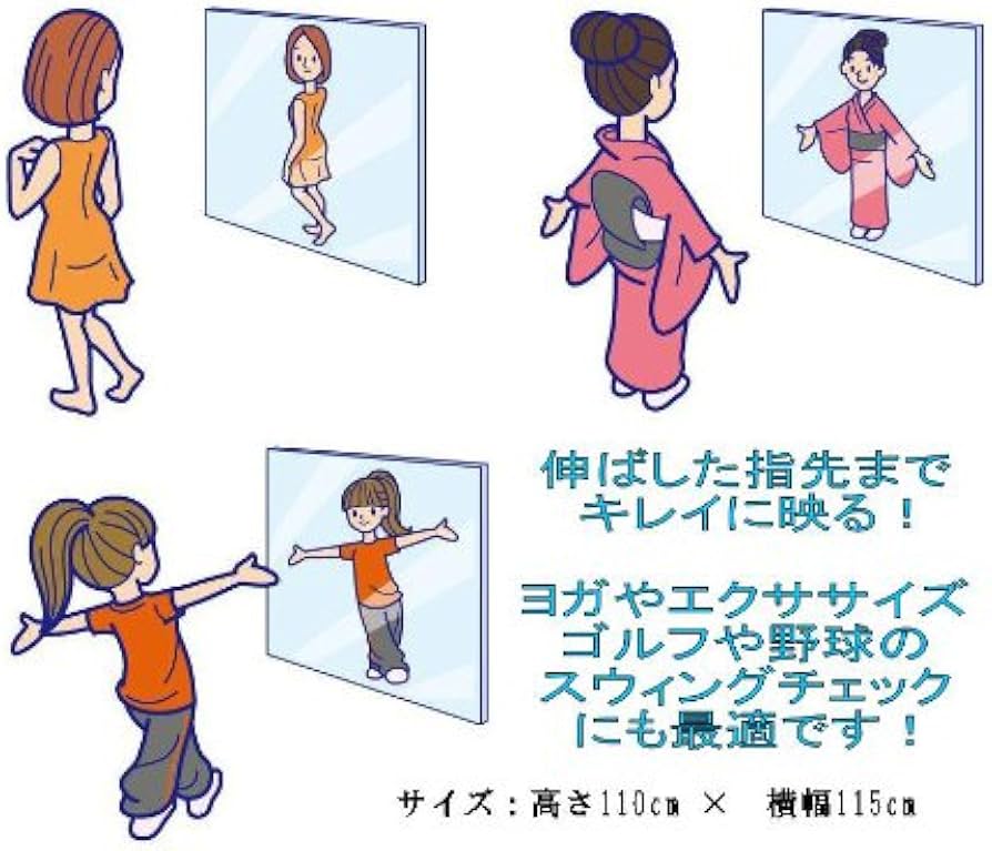 Amazon.co.jp: refex(リフェクス) 割れない軽量ダンス用ミラー avex