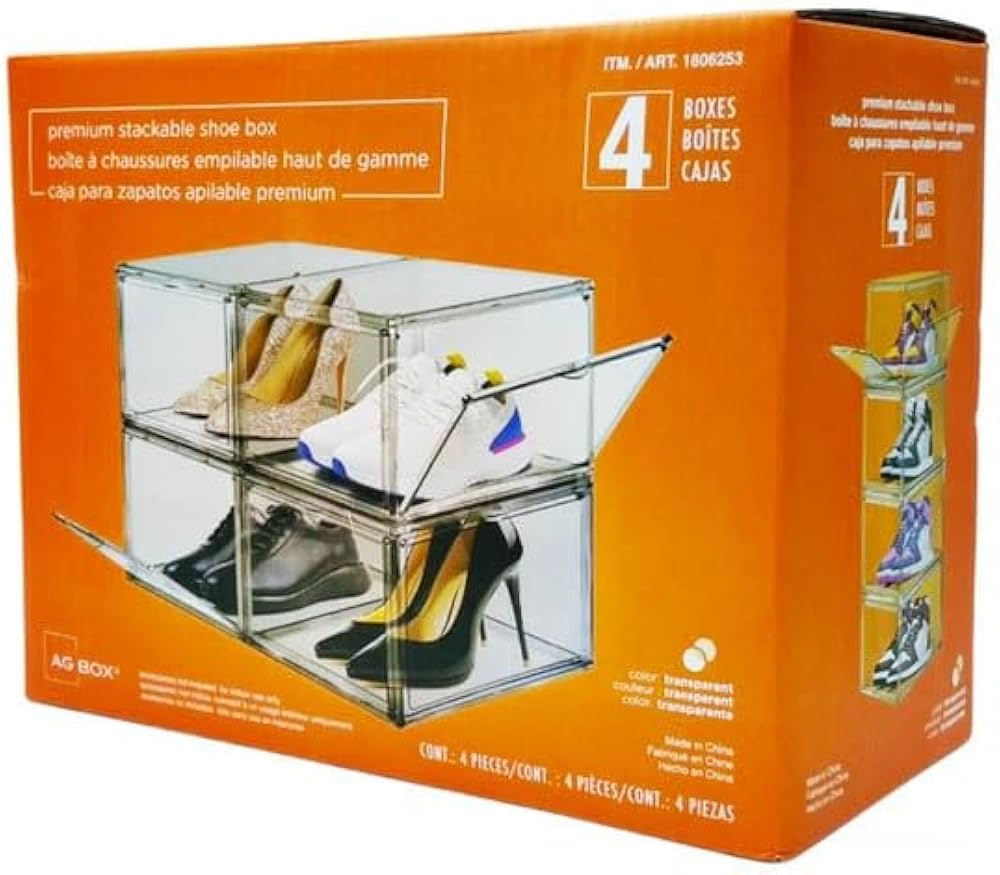 Amazon.co.jp: 【 コストコ 】AG BOX クリアシューボックス4個セット