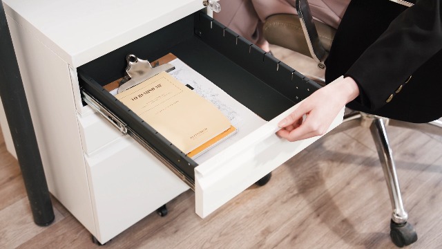 Amazon.co.jp: DEVAISE デスクワゴン サイドワゴン キャビネット