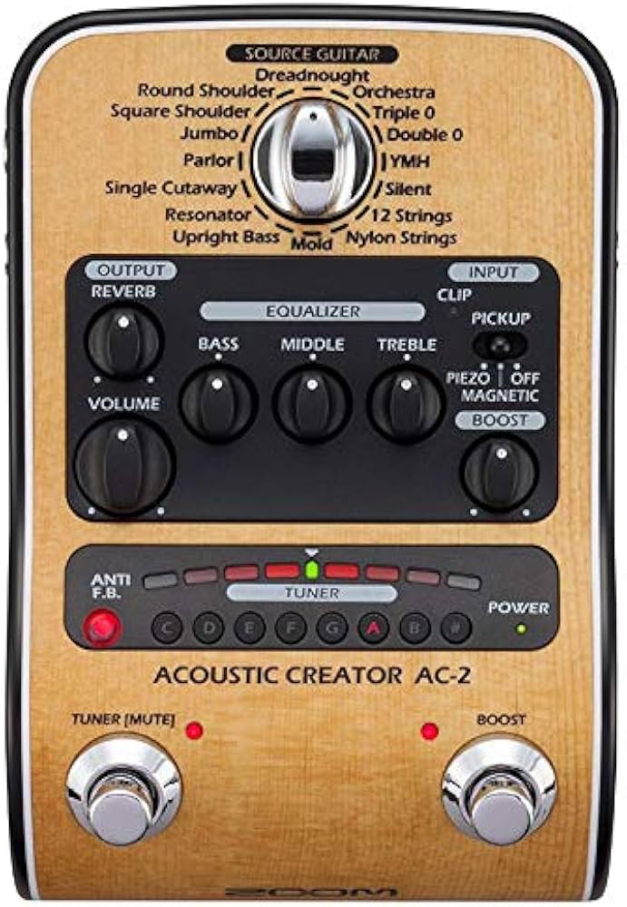 Amazon.co.jp: ZOOM (ズーム) アコースティックギター用プリアンプ AC