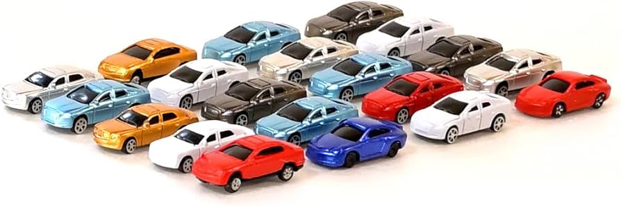 Amazon | Nゲージ ジオラマ ミニカー 1/150スケール 20台セット おまけ
