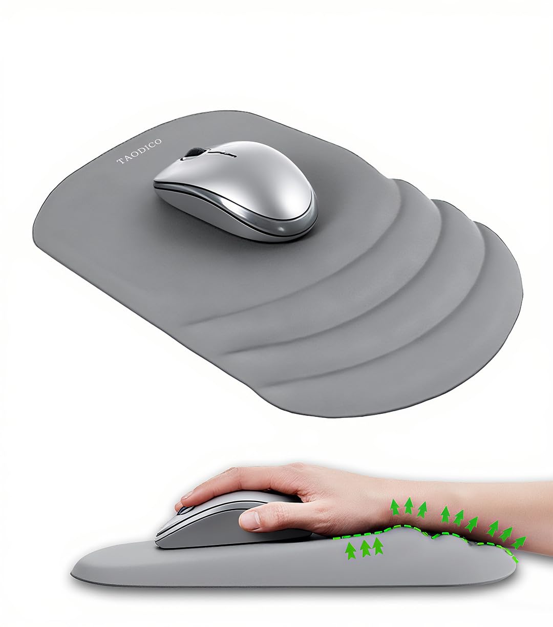 Amazon.co.jp: TAODICO 人間工学マウスパッド リストレスト付き ミルク