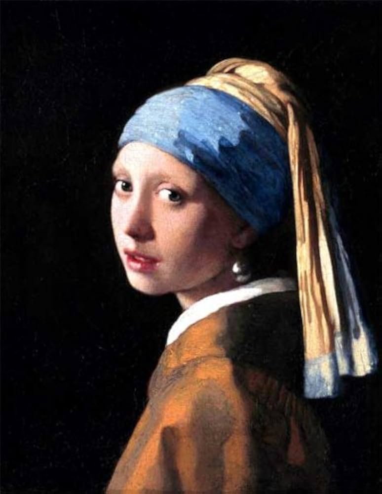 Amazon.co.jp: フェルメール・「真珠の耳飾りの 少女」 プリキャンバス