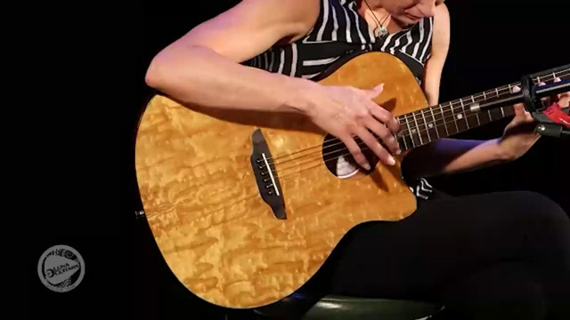 Amazon.com: Luna Gypsy Quilt Top Acoustic/Electric Guitar, Trans