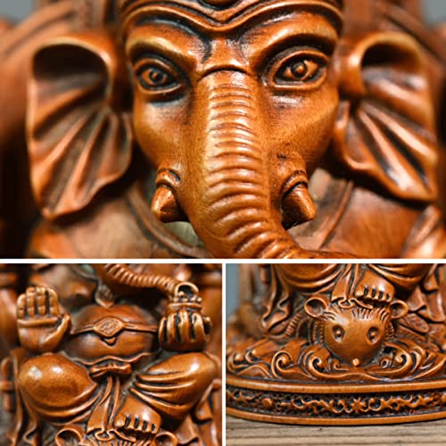 Amazon.co.jp: 木彫り 仏像 インドの神様 ガネーシャの置物 ガネーシャ