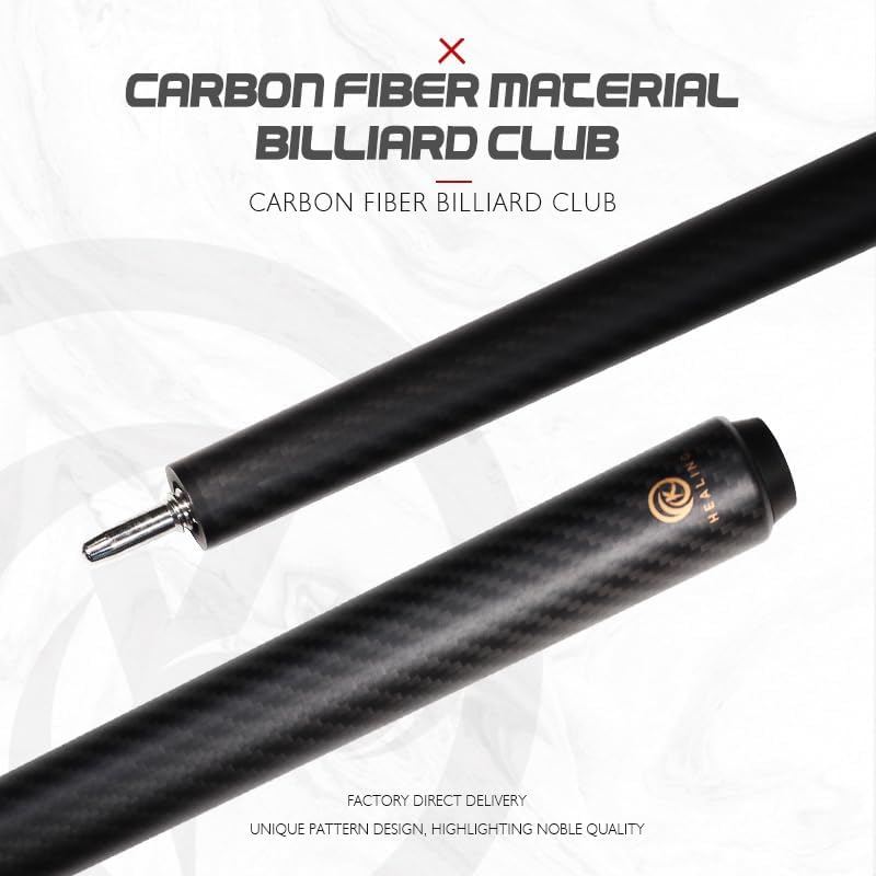 Amazon.co.jp: KHEALING ビリヤード キュー カーボン 黒電木皮頭 PVC+