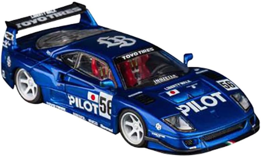 Amazon | Top Art 1/64 LBWK F40 Chrome pilot blue 完成品 | ミニカー