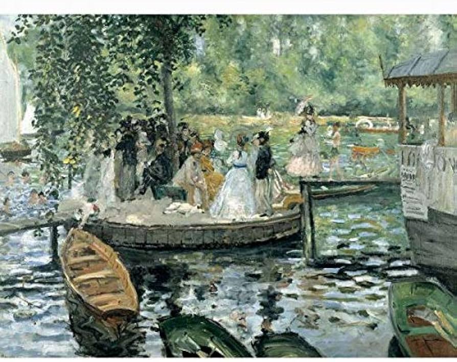 Amazon.co.jp: ルノワール『ラ・グルヌイエール』高精彩工芸画+手彩