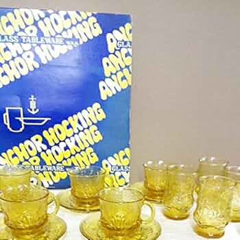 Amazon.co.jp: ビンテージ アンカーホッキング レインフラワー ハニー