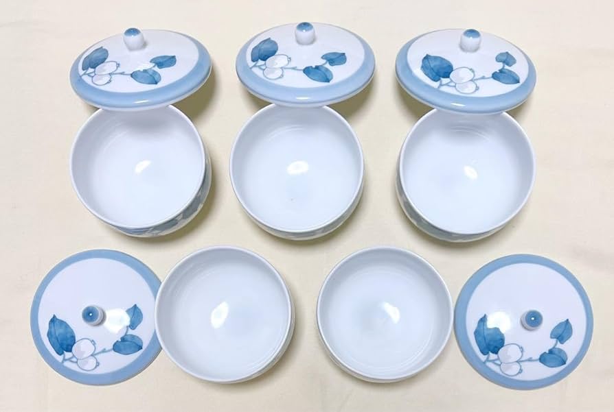 Amazon | Noritakeノリタケ 乃りたけ 露染 汲出し揃 蓋付き湯呑5客