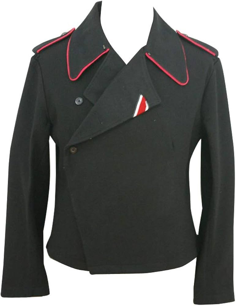 Amazon | 第二次世界大戦 ドイツ軍 陸軍 将校用 戦車兵 黒 ウール