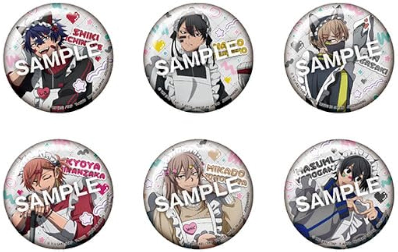 Amazon.co.jp: 桃源暗鬼 ジャージメイドトレーディング缶バッジ 6個