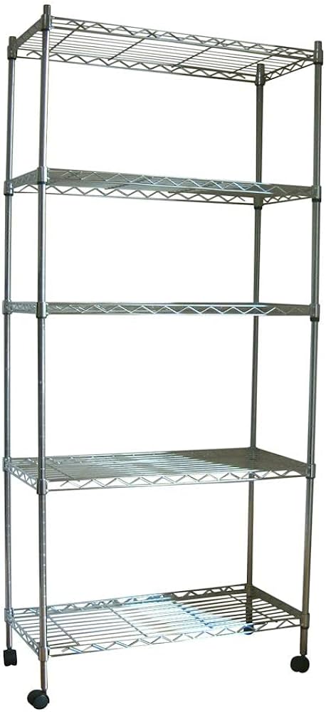 Amazon｜スチールラック 5段 幅75 奥行き35 高さ160cm キャスター付き
