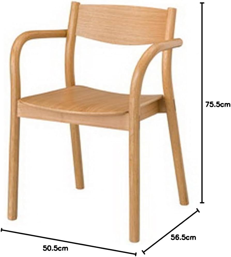 Amazon.co.jp: 無印良品 オーク材ダイニングアームチェア R幅56.5×奥行