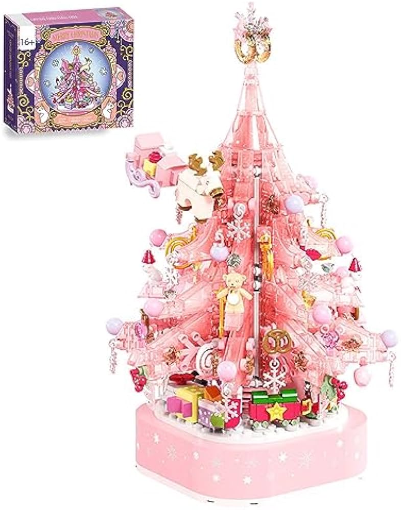 Amazon.co.jp: ピンククリスタル クリスマスツリービルディング
