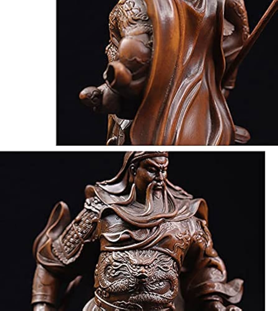 Amazon｜三国志 関羽像 関帝像 関公像 立像 高級天然ツゲ木彫り 置物