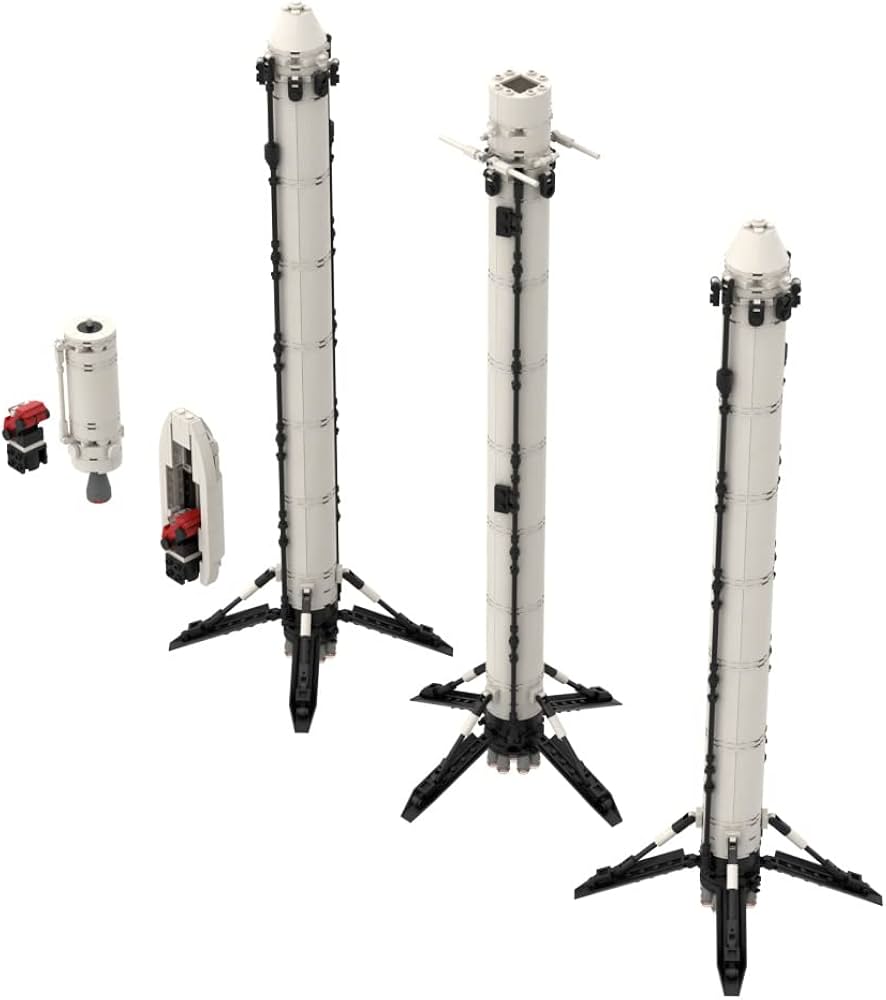 Amazon.co.jp: WiMiU 748ピース スペースファルコン ヘビーロケット