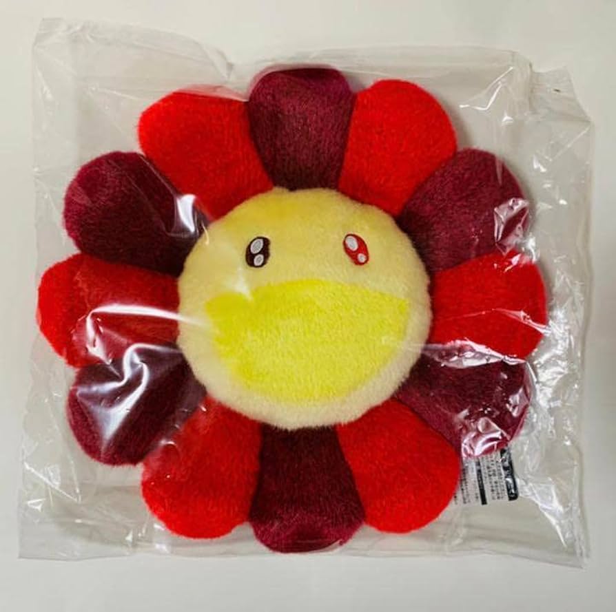 Amazon.co.jp: 村上隆 フラワー カイカイキキ お花 レッド クッション