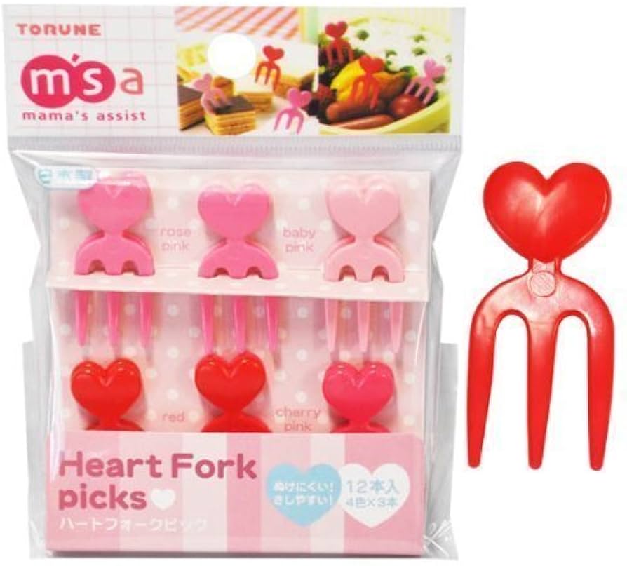 Amazon.com: heart food picks forks for Bento Box Lunch Box by