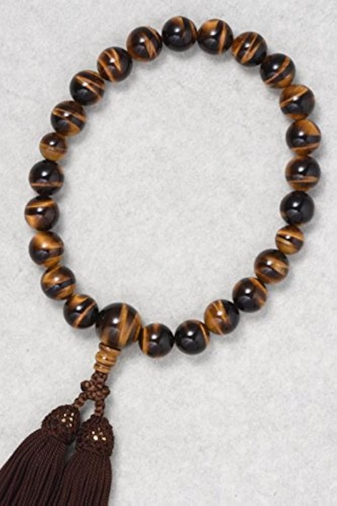 Amazon｜【数珠】虎目石 猫の目のような洞察力と輝く光の筋