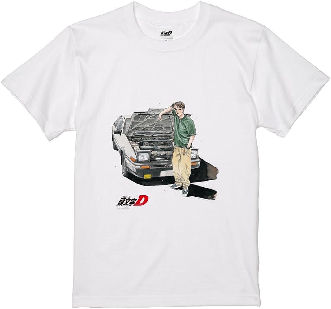 Amazon | 半袖Tシャツ 2501ID41-02 イニシャルD 藤原拓海とAE86 T