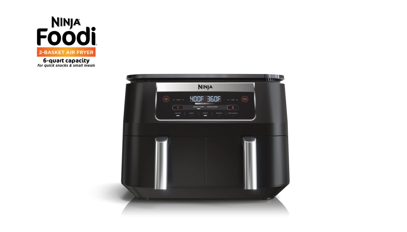 Amazon.com: Ninja DZ090 Foodi 6 Quart 5-in-1 DualZone 2-Basket Air