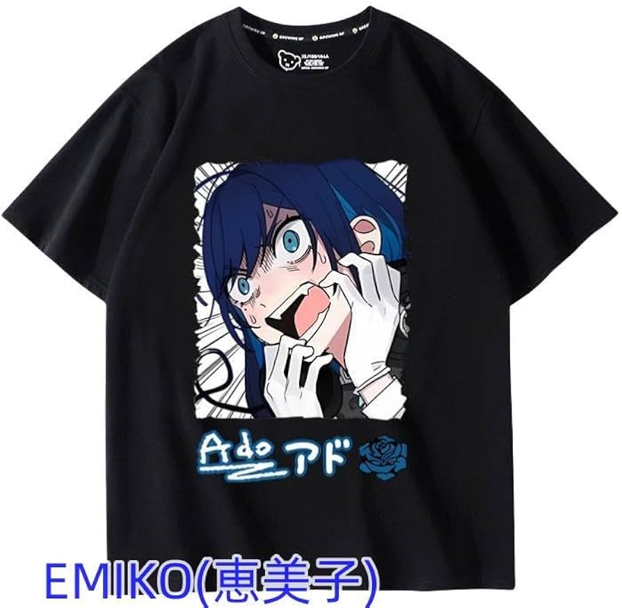Amazon | Tシャツ Adoアド 半袖 メンズ アイドル歌手 フィルムレッド