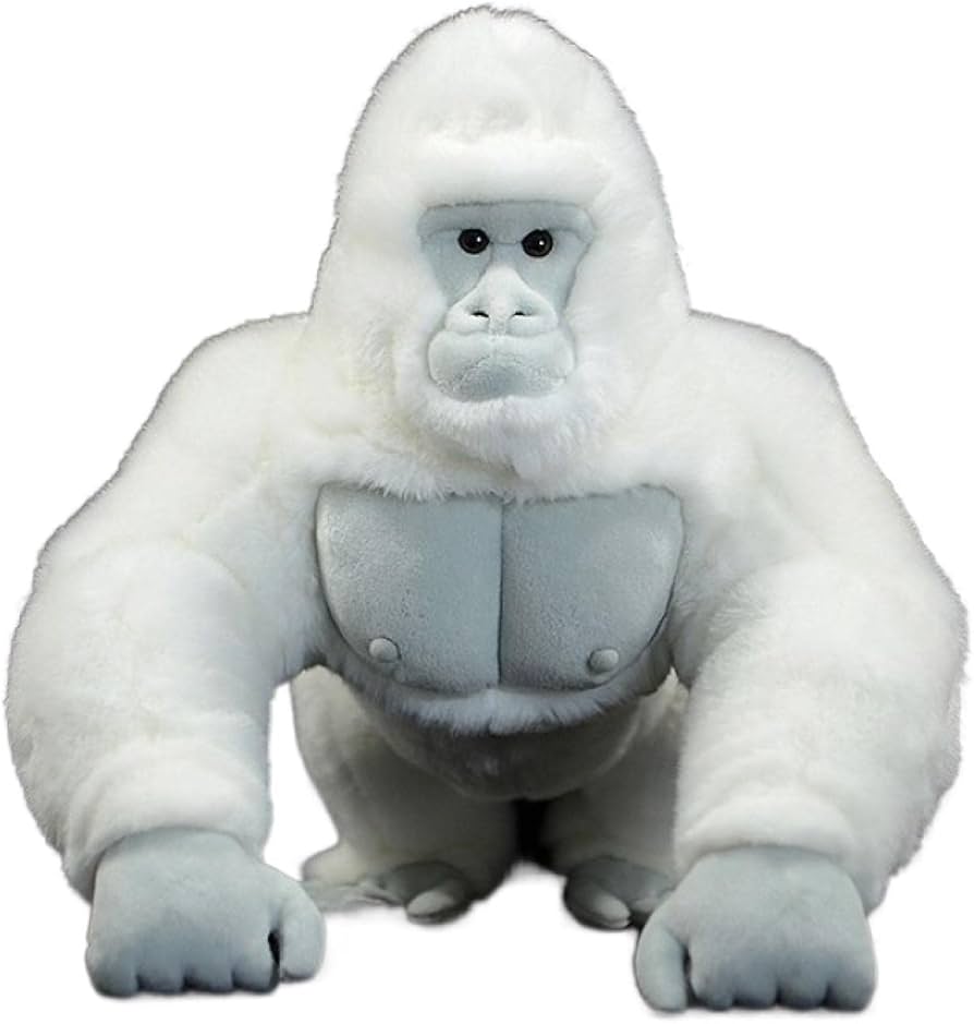 Amazon.co.jp: XCVXCV ホワイトゴリラぬいぐるみ かわいい リアル 大型