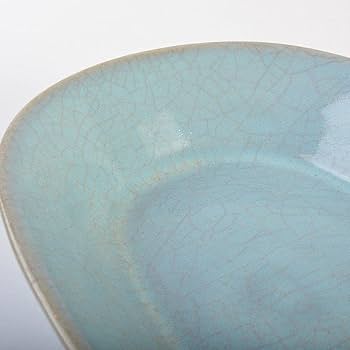 Amazon.co.jp: 中国 汝窯 天青釉 青磁 水盤 筆洗 水仙盆 C 6728E