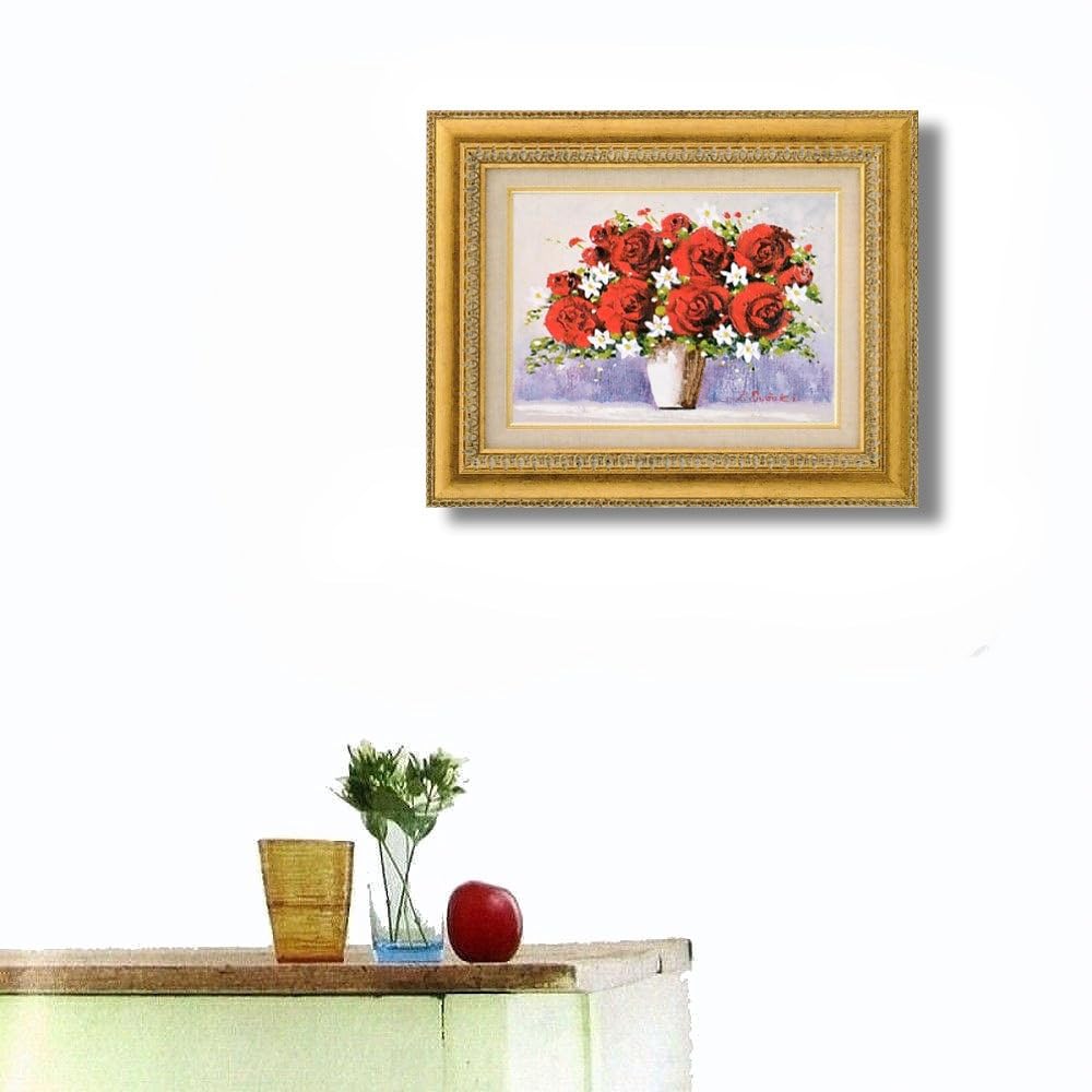 鈴木マサハル油彩画 花瓶の花 鈴木マサハル油彩画 花瓶の花 鈴木マサハル