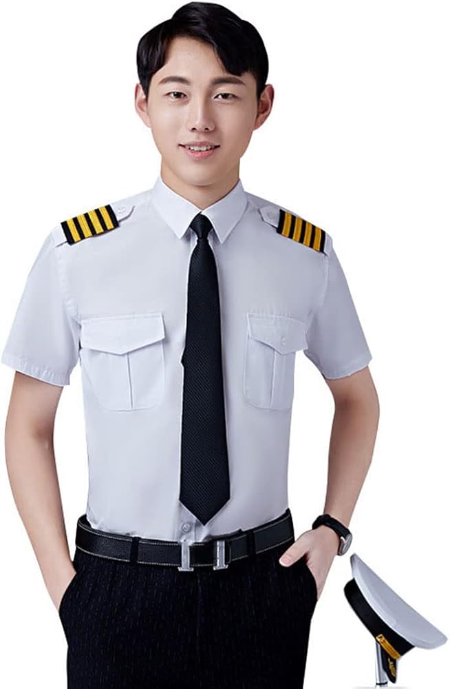 Amazon.co.jp: [NACZHLOVELL] パイロット 制服 軍服 メンズ シャツ長袖