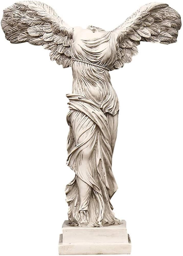 Amazon.co.jp: サモトレスの勝利の置物彫刻、ギリシャの女神像像、翼の