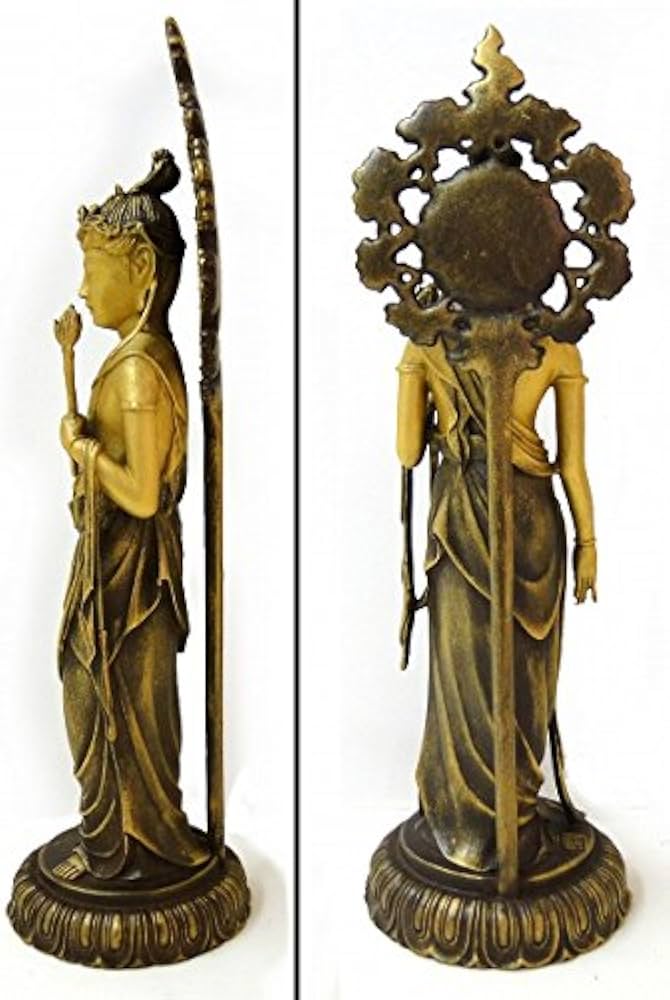 Amazon.co.jp: 高村光雲『聖観世音菩薩』ブロンズ像 銅像 仏像 彫像