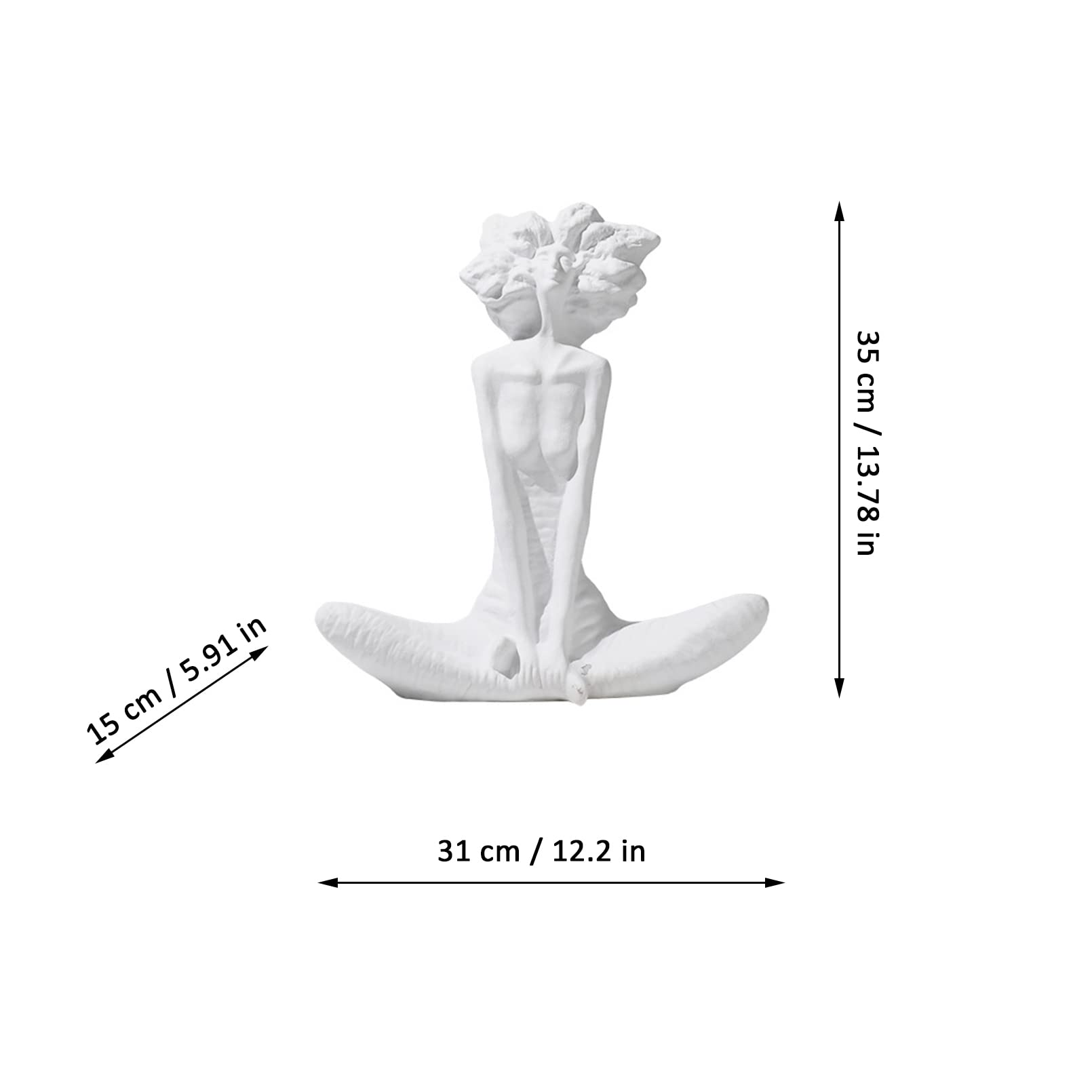 Amazon.co.jp: LGYKUMEG 彫刻の置物現代の女の子白い像女性の装飾樹脂