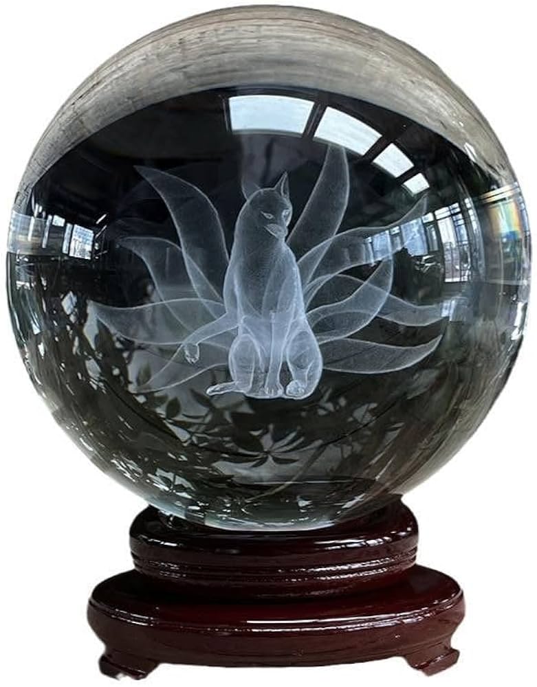 Amazon.co.jp: 風水グッズ 九尾の狐 九尾 九尾狐 人工水晶 玄関 開運