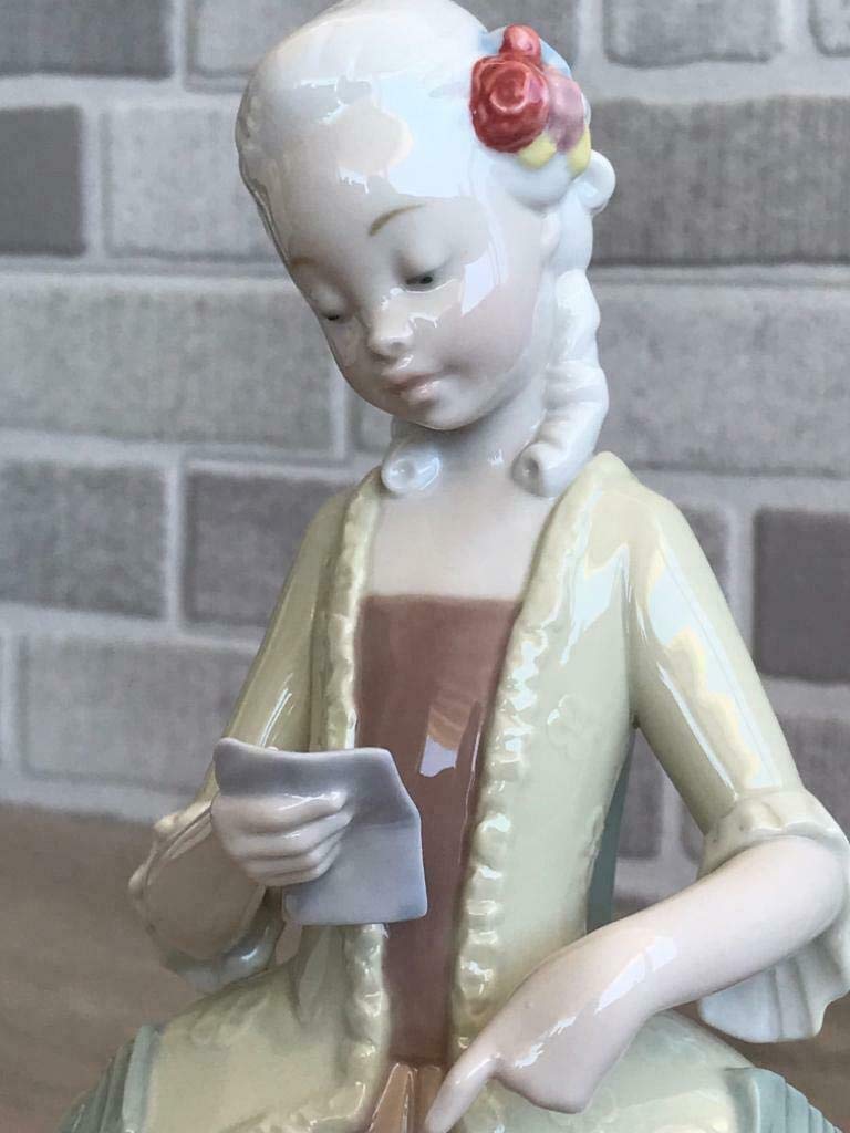 Amazon.com: Nao by Lladro Set of 2 Rococo Girl with Letter