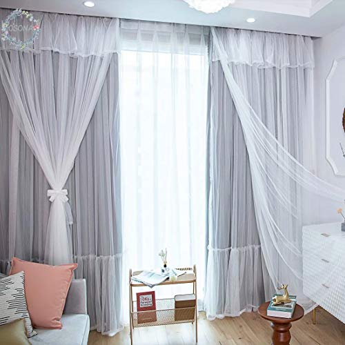 カーテン 姫系 遮光 レースカーテン 姫 おしゃれ 二重カーテン レース