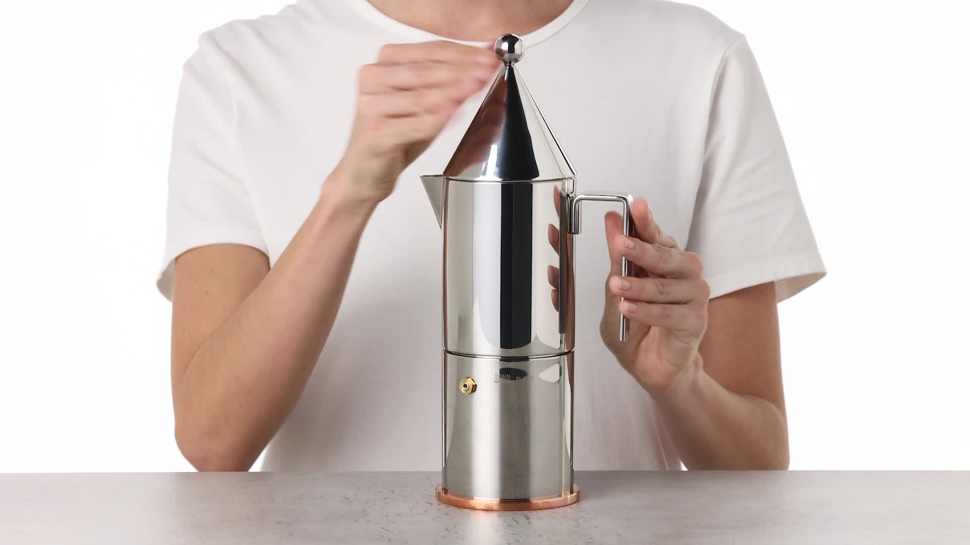 Amazon.com: Alessi LA CONICA ESPRESSO COFFEE MAKER, 6 CUP, Silver